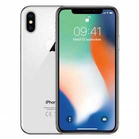 iPhone X 64 Go Argent - Écran, Vitre Arrière et Lentilles Cassés à Prix Réduit