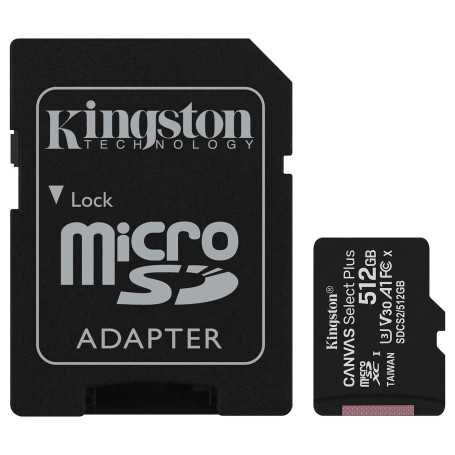 Kingston Canvas Select Plus 512GB Memory Card - Micro SDHC + SD Adapter (Original)