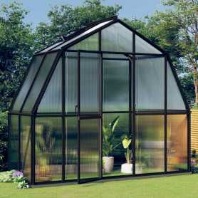 "Serre avec cadre de base vidaXL - Anthracite 3,3 m² en Aluminium | Achetez Maintenant !"