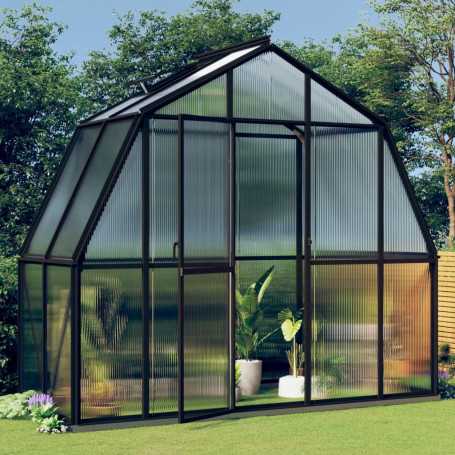 "Serre avec cadre de base vidaXL - Anthracite 3,3 m² en Aluminium | Achetez Maintenant !"
