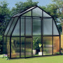 vidaXL Anthracite Aluminum Frame Greenhouse - 3.3m²