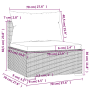vidaXL Brown Resin Wicker 3-Seater Canapé with Cushions