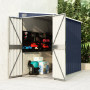 vidaXL Anthracite Wall-Mounted Garden Shed - 118x194x178 cm Steel