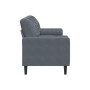 vidaXL 3-Seater Sofa with Dark Grey Velvet Pillows - 180 cm