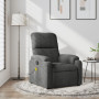 vidaXL Dark Grey Microfiber Fabric Massage Recliner Chair