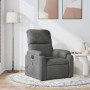 vidaXL Dark Grey Microfiber Fabric Massage Recliner Chair