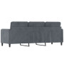 "Magnifique Canapé 3 Places Velours Gris Foncé 180 cm | vidaXL - Confort et Élégance"