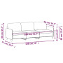vidaXL Dark Grey Velvet 3-Seater Canapé - 180 cm