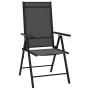 Lot de 6 Chaises de Jardin Pliables Aluminium Noir - Confort et Élégance | vidaXL"