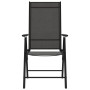 Lot de 6 Chaises de Jardin Pliables Aluminium Noir - Confort et Élégance | vidaXL"