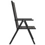 Lot de 6 Chaises de Jardin Pliables Aluminium Noir - Confort et Élégance | vidaXL"