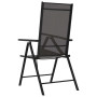 Lot de 6 Chaises de Jardin Pliables Aluminium Noir - Confort et Élégance | vidaXL"