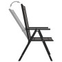 Lot de 6 Chaises de Jardin Pliables Aluminium Noir - Confort et Élégance | vidaXL"
