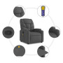 "Méga-Confort : Fauteuil de Massage Inclinable vidaXL en Tissu Gris Foncé - Relaxation Ultime"