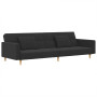 vidaXL Dark Grey Fabric 2-Seater Sofa Bed with Two Pillows