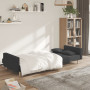 vidaXL Dark Grey Fabric 2-Seater Sofa Bed with Two Pillows