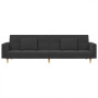 vidaXL Dark Grey Fabric 2-Seater Sofa Bed with Two Pillows