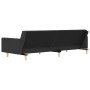 vidaXL Dark Grey Fabric 2-Seater Sofa Bed with Two Pillows