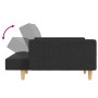 vidaXL Dark Grey Fabric 2-Seater Sofa Bed with Two Pillows