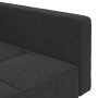 vidaXL Dark Grey Fabric 2-Seater Sofa Bed with Two Pillows