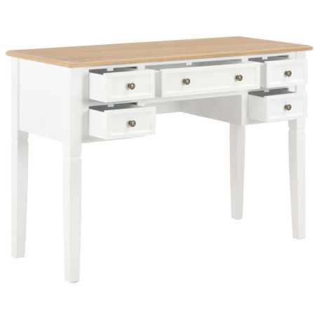 vidaXL White Desk - 109.5 x 45 x 77.5 cm Wood
