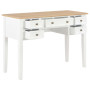 vidaXL White Desk - 109.5 x 45 x 77.5 cm Wood