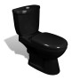 Toilette avec réservoir vidaXL - Noir