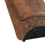 vidaXL Massage Chaise Longue with Pillow - Brown Faux Suede