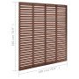 vidaXL WPC Louvered Fence - 180x180 cm Brown