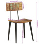 Dining chairs set of 2 solid reclaimed wood - vidaXL