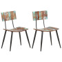 Dining chairs set of 2 solid reclaimed wood - vidaXL
