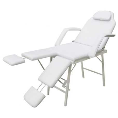 Fauteuil de Soins Esthétiques Blanc en Similicuir 185x78x76 cm - Confort & Élégance | vidaXL