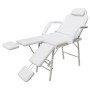 Fauteuil de Soins Esthétiques Blanc en Similicuir 185x78x76 cm - Confort & Élégance | vidaXL