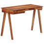 "Bureau en Bois d'Acacia Massif avec Tiroir - vidaXL 110x50x77 cm | Élégance et Fonctionnalité"