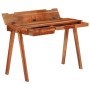 "Bureau en Bois d'Acacia Massif avec Tiroir - vidaXL 110x50x77 cm | Élégance et Fonctionnalité"