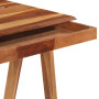 "Bureau en Bois d'Acacia Massif avec Tiroir - vidaXL 110x50x77 cm | Élégance et Fonctionnalité"