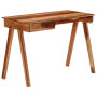 "Bureau en Bois d'Acacia Massif avec Tiroir - vidaXL 110x50x77 cm | Élégance et Fonctionnalité"