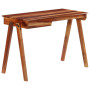 "Bureau en Bois d'Acacia Massif avec Tiroir - vidaXL 110x50x77 cm | Élégance et Fonctionnalité"