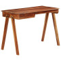 "Bureau en Bois d'Acacia Massif avec Tiroir - vidaXL 110x50x77 cm | Élégance et Fonctionnalité"