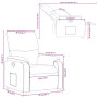 Recliner Chair Dark Grey Fabric - vidaXL
