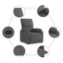 Recliner Chair Dark Grey Fabric - vidaXL