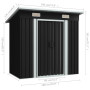 "Abri de Jardin en Acier Anthracite vidaXL - Solide, Élégant et Durable | Livraison Gratuite"