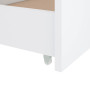 vidaXL Bed Frame without Mattress White Solid Pine Wood - 90x200 cm