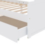 vidaXL Bed Frame without Mattress White Solid Pine Wood - 90x200 cm