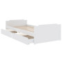 vidaXL Bed Frame without Mattress White Solid Pine Wood - 90x200 cm