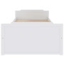 vidaXL Bed Frame without Mattress White Solid Pine Wood - 90x200 cm