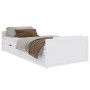 vidaXL Bed Frame without Mattress White Solid Pine Wood - 90x200 cm
