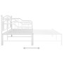 vidaXL Extendable Sofa Bed Frame without Mattress White - 90x200 cm