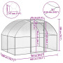 vidaXL Outdoor Chicken Coop Galvanized Steel - 3x2x2 m