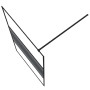 vidaXL Black Shower Wall 115x195 cm Clear Tempered Glass